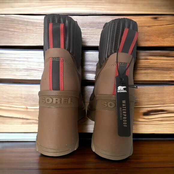 Sorel Brex Heel Women's Teddy Fleece Booties Waterproof Boots in Brown/Chocolate - Picture 7 of 11